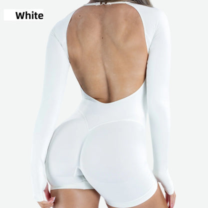 Womens Quick-Dry Yoga Fitness Jumpsuit