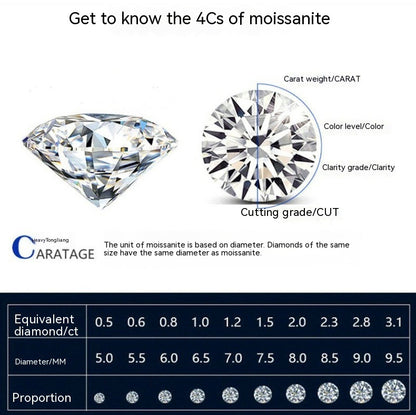 Moissanite Ring Kroon Witte Roos Tweekleurig Goud