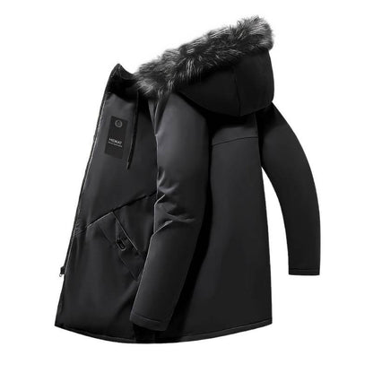 Men's mid-length jacket coat