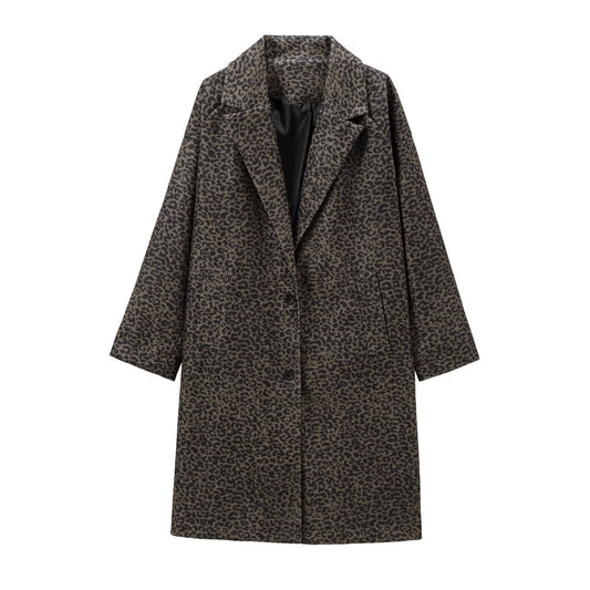 Losse casual damesjas met dierenprint