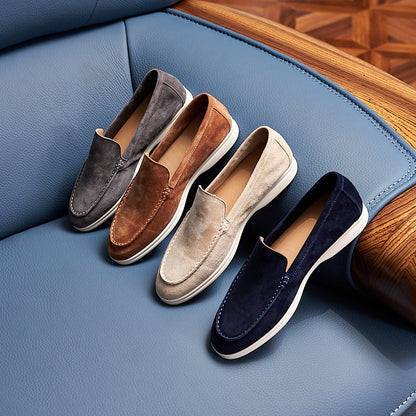 Klassieke vintage leren herenloafers