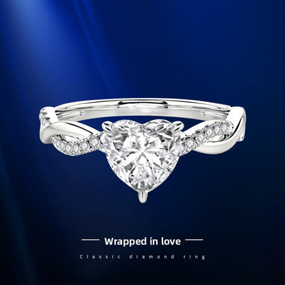 Adjustable Cubic Zirconia Ring Women Classic Six Claw Design