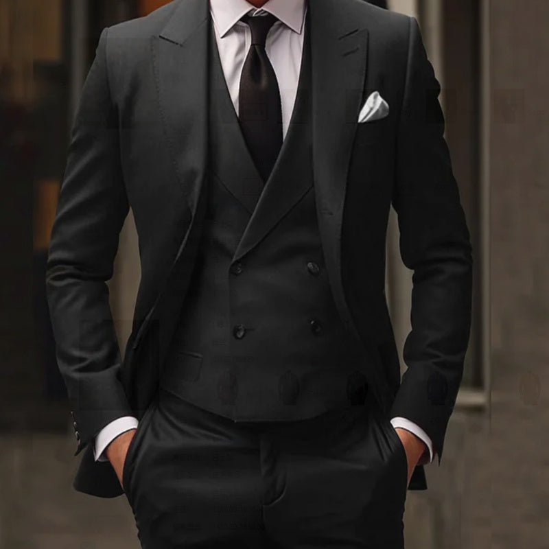 Heren 3-Delig Slim-fit Banket Kostuum