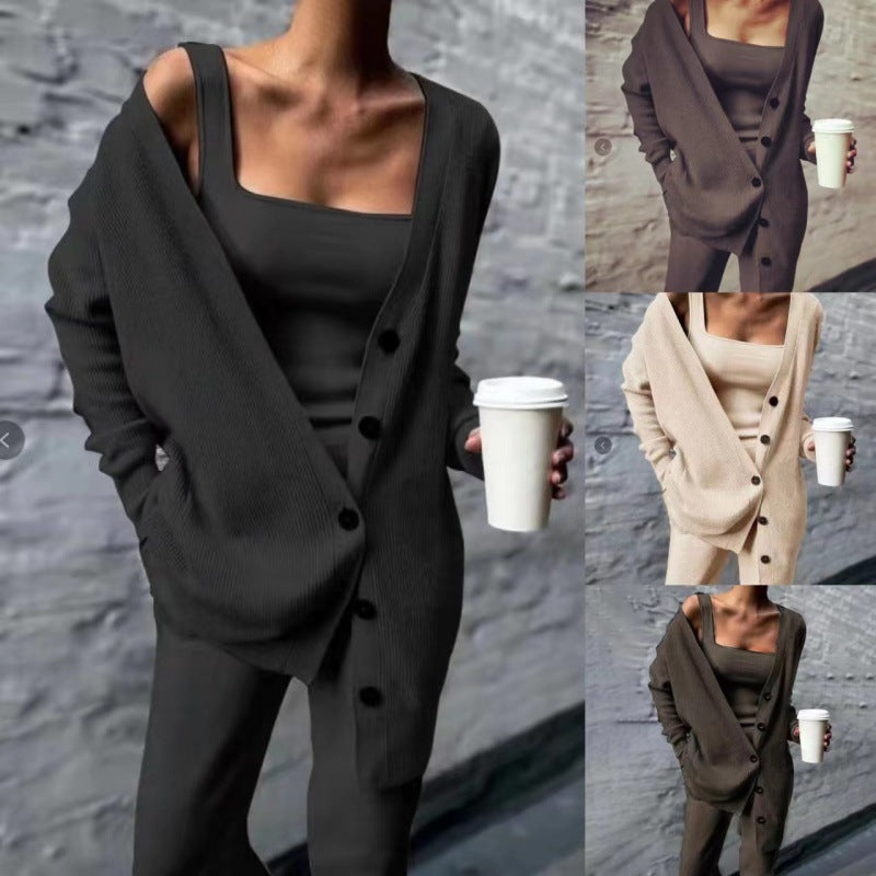 Womens Knitted Three-Piece Set
