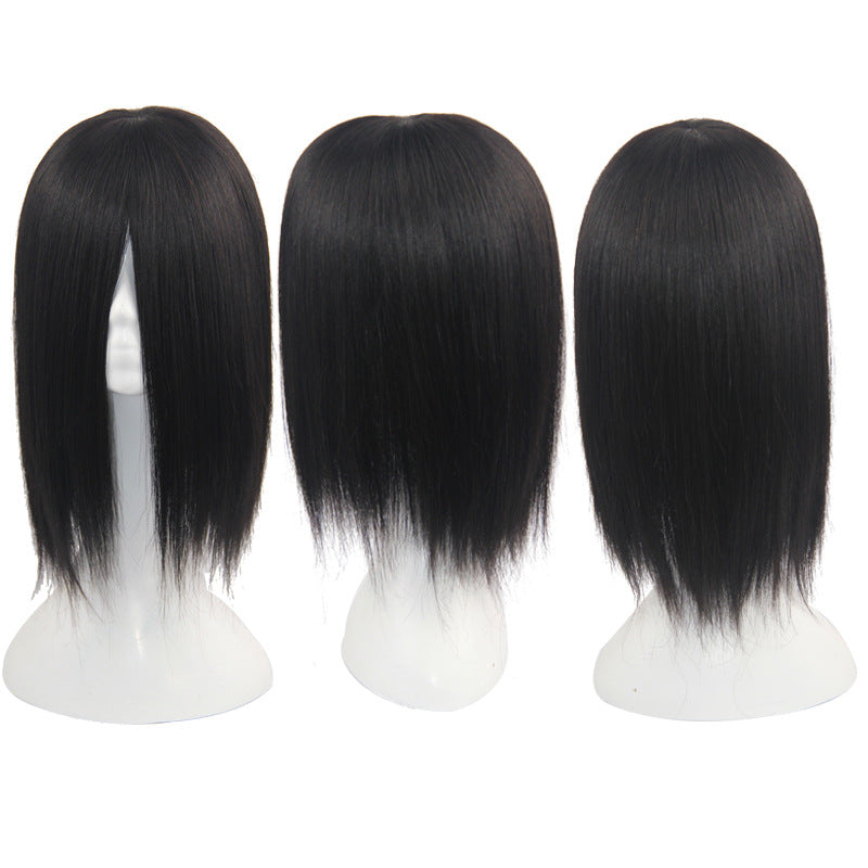 Real Hair Full Hand-Woven Double Needle Head Cover