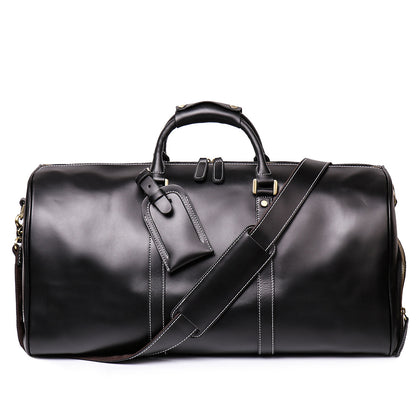 Retro Cowhide Leather Travel Shoulder Bag