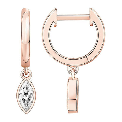 Brass Electroplated Zircon Stud Earrings