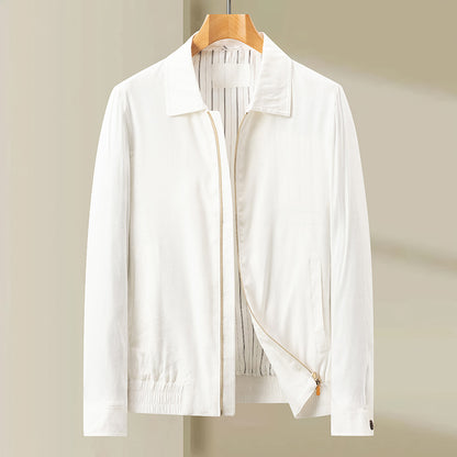Classic Linen Blend Lapel Jacket