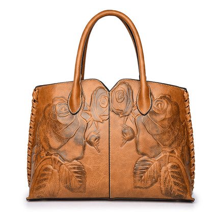 Chinese Style Embossed Women's Handbag