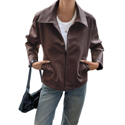 Dames PU-leren Jacket