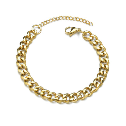 men's titanium steel bracelet six-sided grindingbracelet