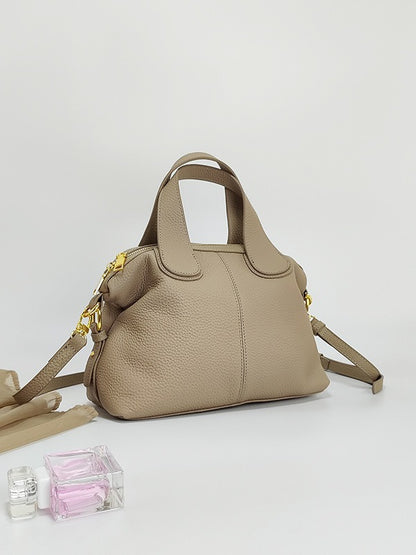 Womens Top-Layer Cowhide Dumpling Handbag