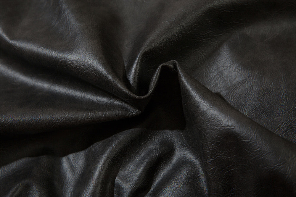 European And American Losse PU-leren unisex jas met geborduurde opdruk