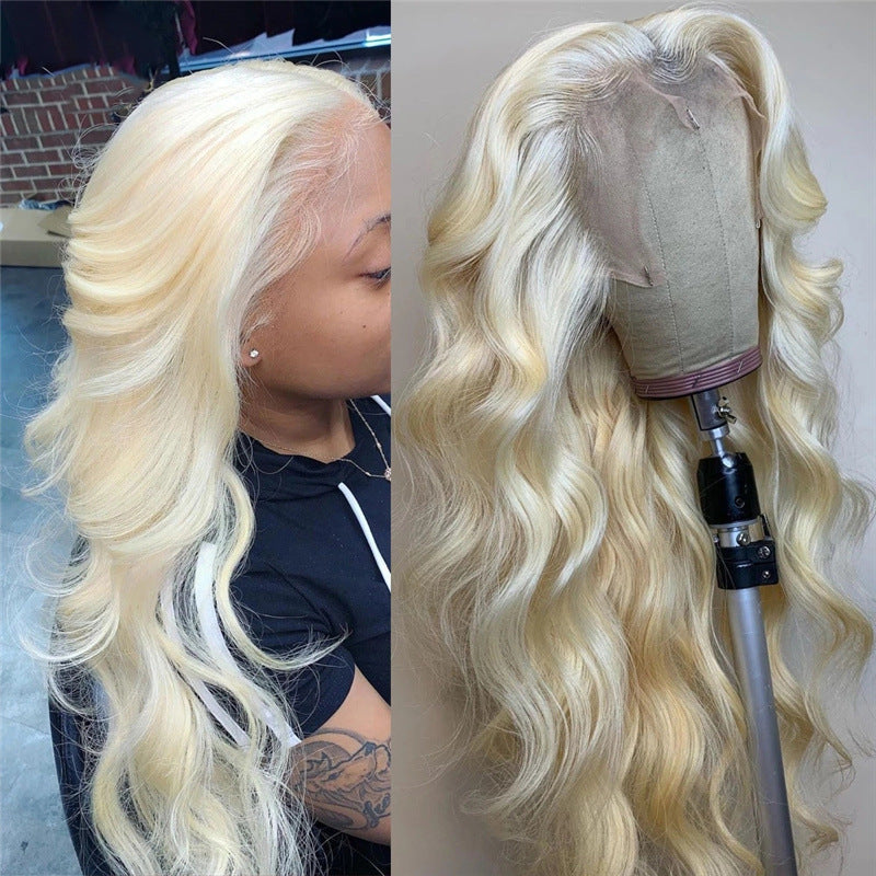 Golvend lang synthetische lace wig