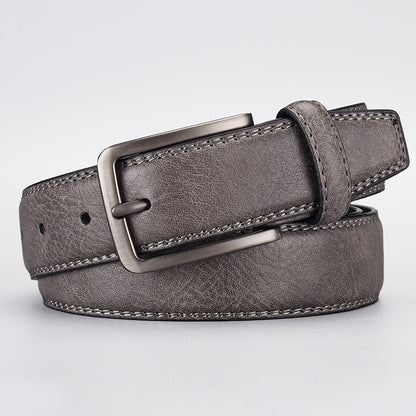 Classic Mens Pin Buckle Leather Belt