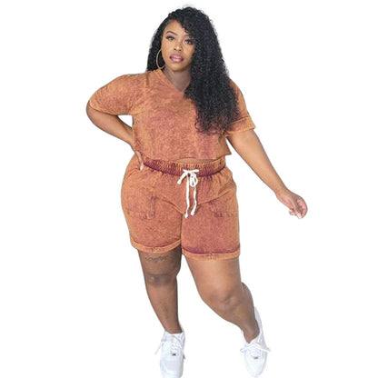 Short Sleeve Shorts Tether Casual Pants suit