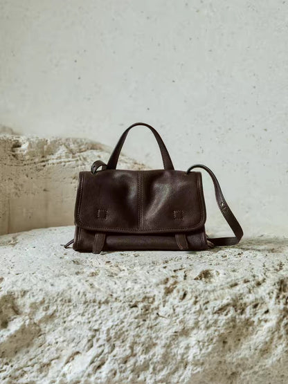 Vintage Genuine Leather Crossbody Bag