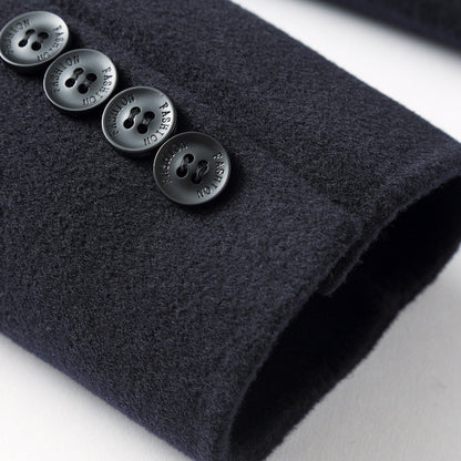 Lange zakelijke heren mantel van hoogwaardige wol