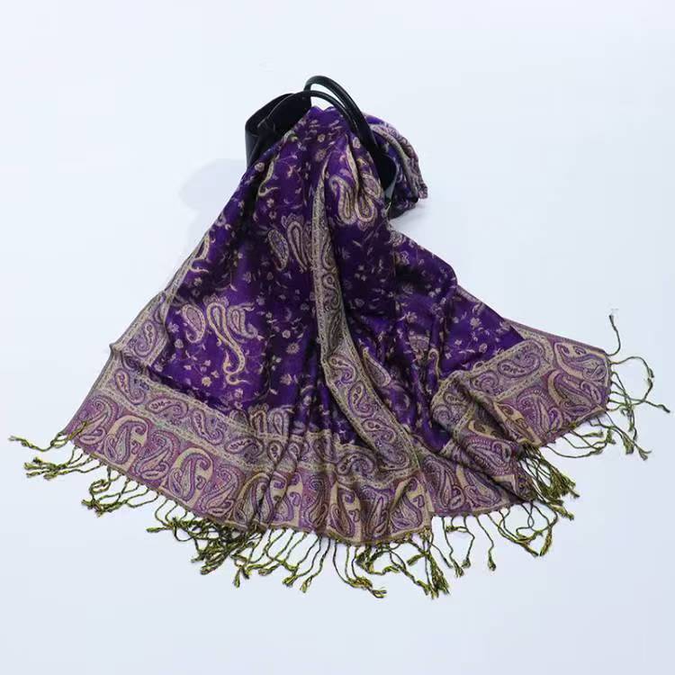 Women's Jacquard Imitation Cashmere Shawl Wrap Long Scarf