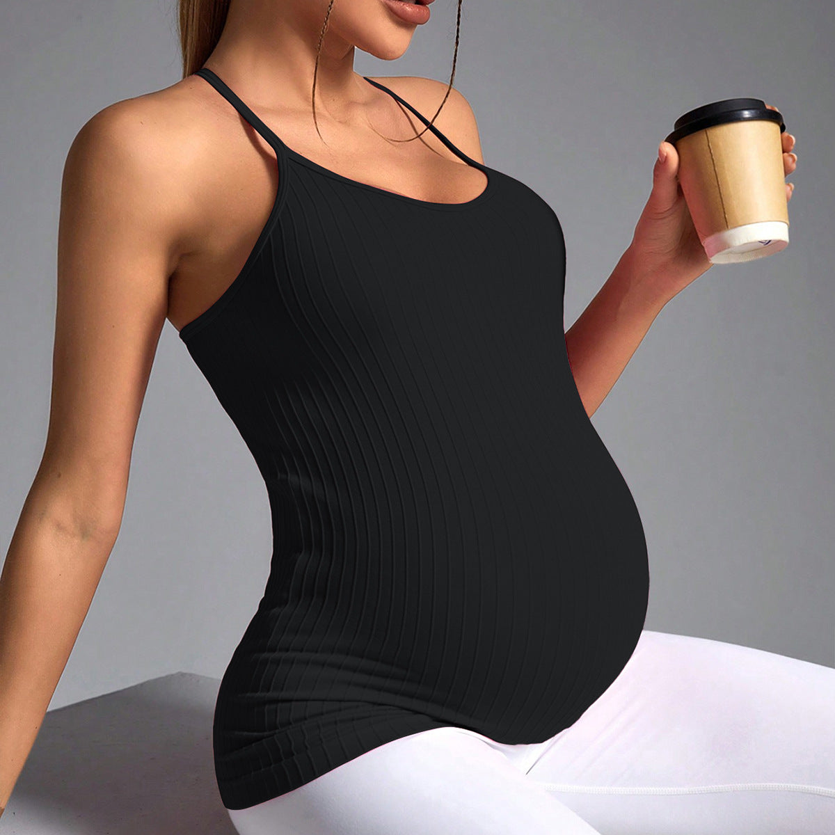 Seamless Yoga Top Maternity Sports Shirt