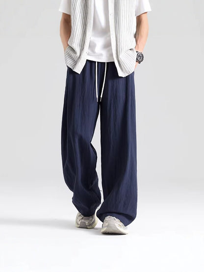 Men's Linen Blend Casual Straight Leg Pants