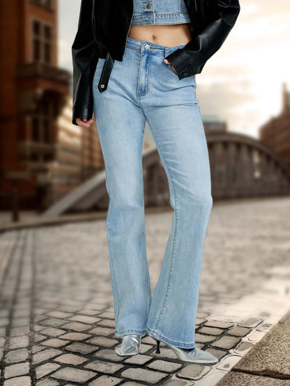 Mid-waist Retro Denim Jeans