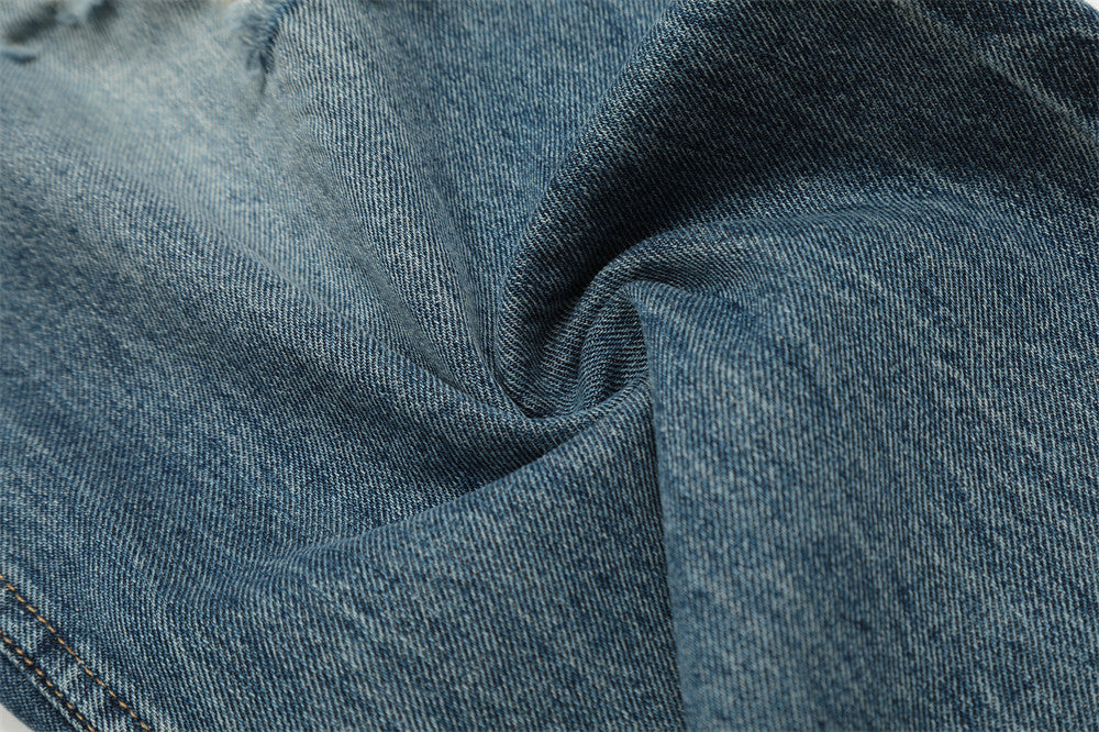 Gewassen en gerafelde jeans voor heren van het merk Street Tide