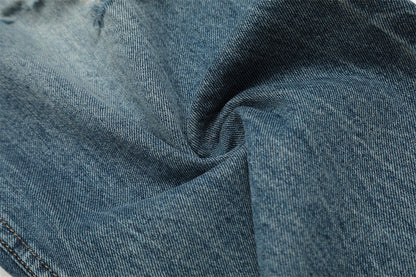 Gewassen en gerafelde jeans voor heren van het merk Street Tide