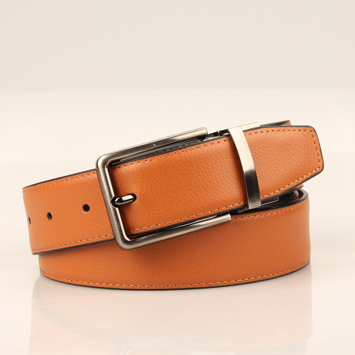 Men's two-layer cowhide belt