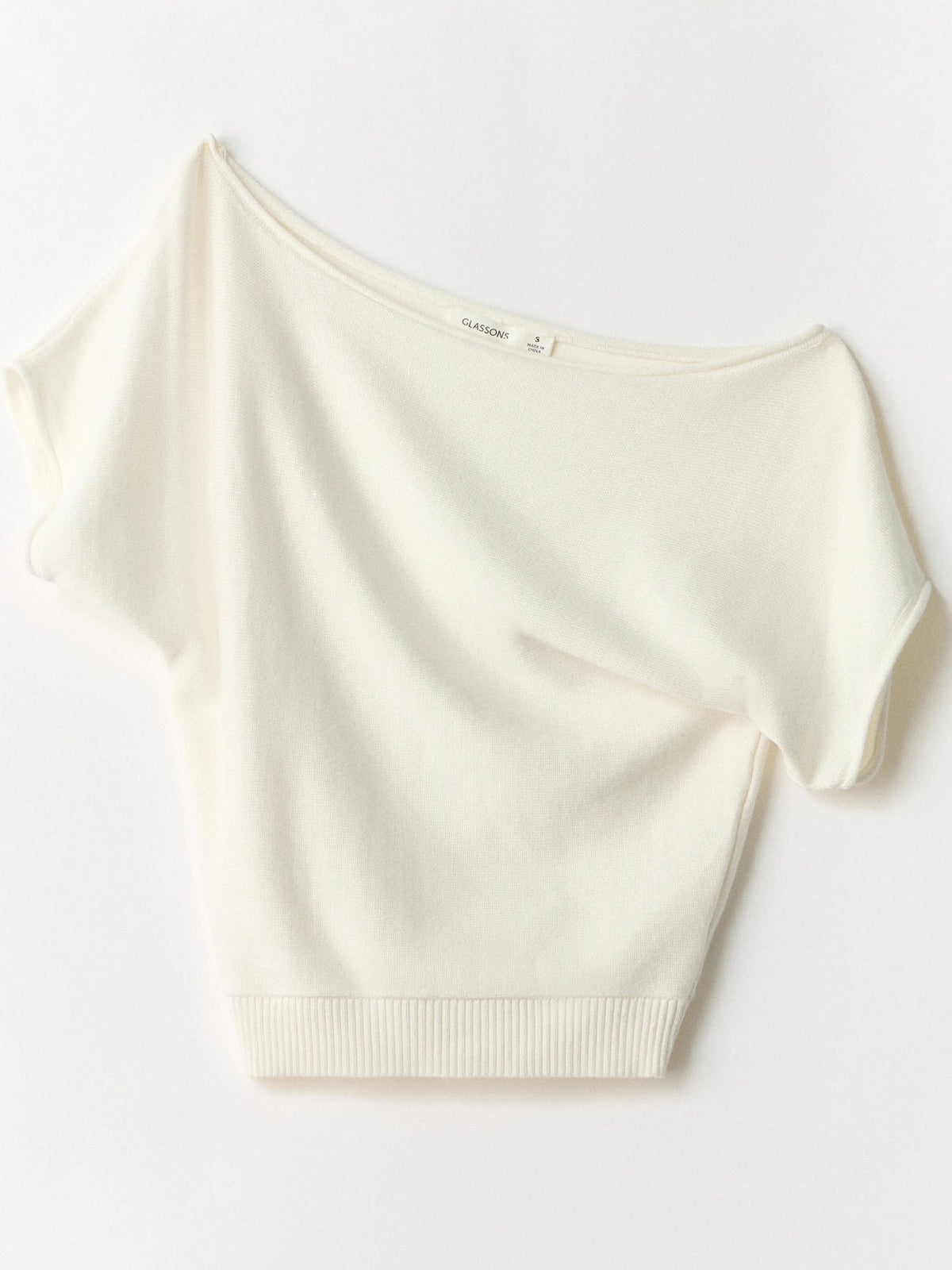 Retro Off-Shoulder Striped Knit Top