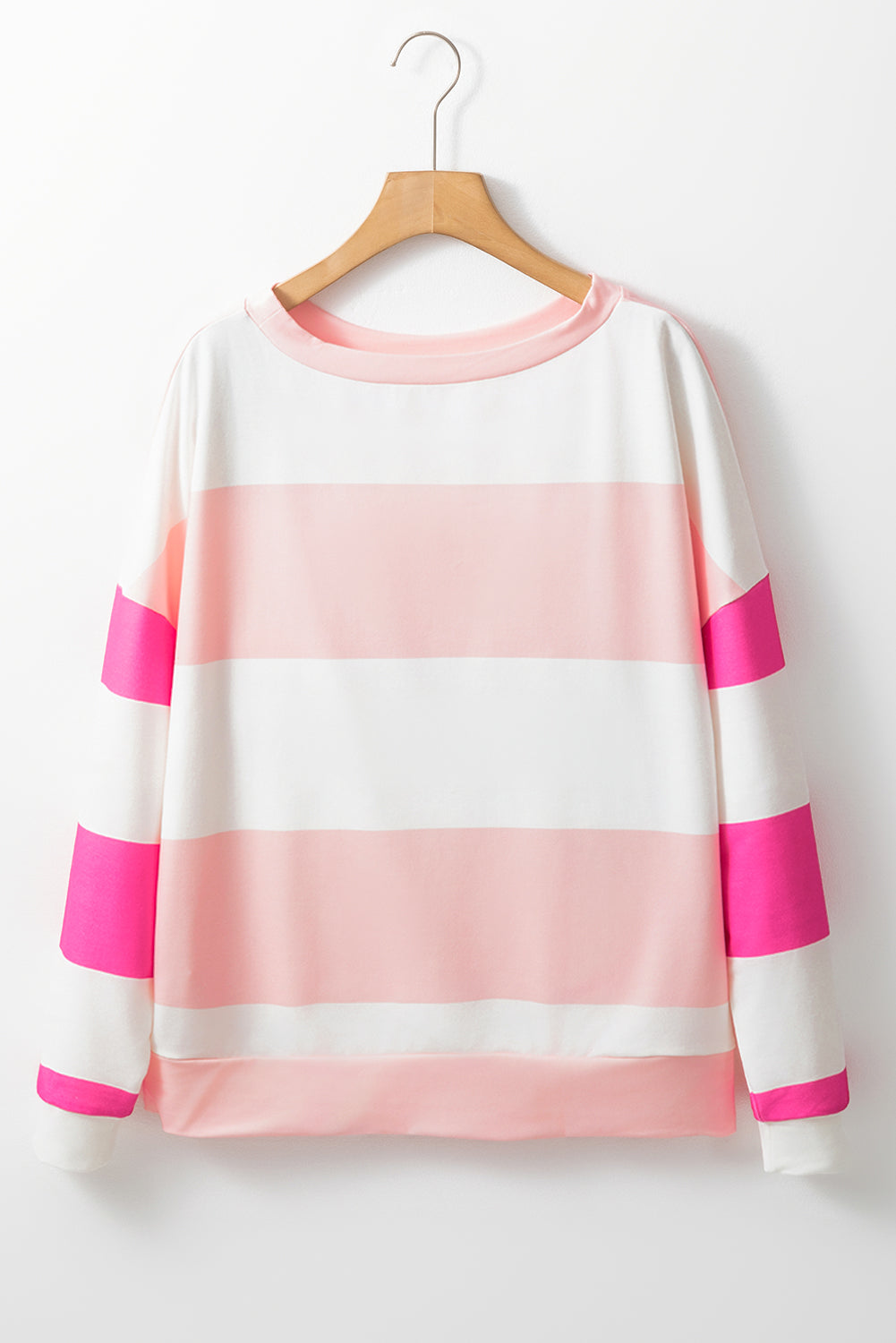 Sweatshirt met kleurblokken verlaagde schouders en lange mouwen