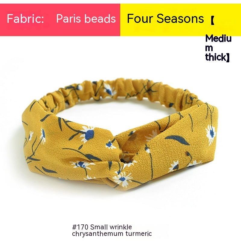 Elastische gekruiste chiffon hoofdband in Boheemse stijl