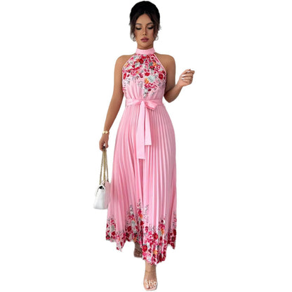 Maxi-jurk van chiffon met bloemenprint