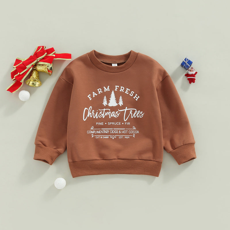 Kinder kerst sweatshirt met print