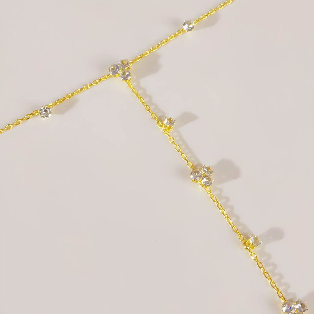 Zirconia Inlaid Rhinestone Adjustable Bracelet