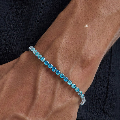Diamond-encrusted tennis bracelet
