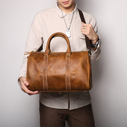 Genuine Leather Retro Satchel Crossbody Bag