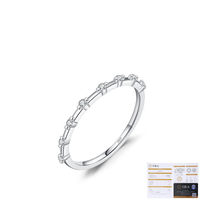 Moissanite S925 Sterling Zilvere Ring