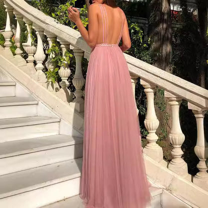 Elegante sierlijke jurk met pailletten voor dames