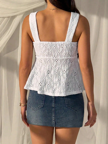 Women's Rhinestone Lace Backless Crop Top