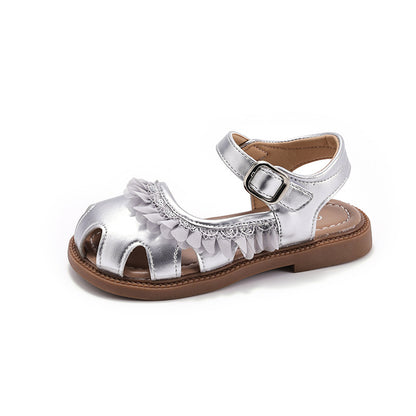 Girls' Fashionable Closed-Toe Sandals