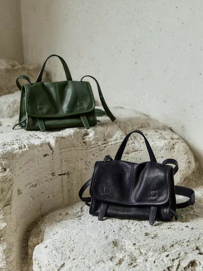 Vintage Genuine Leather Crossbody Bag