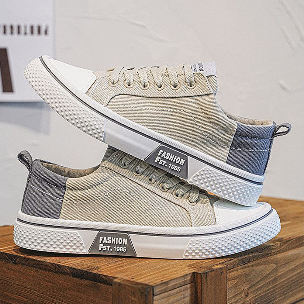 Mens Casual Canvas Shoes Low Top Breathable Comfortable