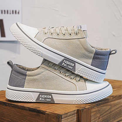 Mens Casual Canvas Shoes Low Top Breathable Comfortable