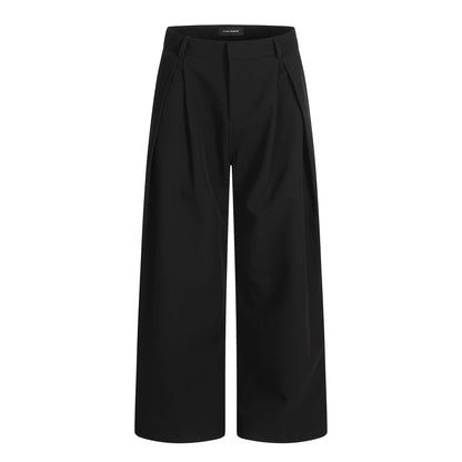 Wide-leg casual trousers