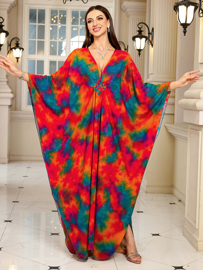 Loose Beach Cover Up Dress with Sun Protection