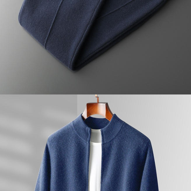 Men's knitted sweater coat