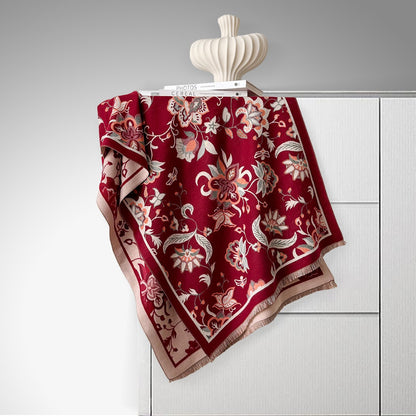 Double Sided Heart Pattern Womens Scarf