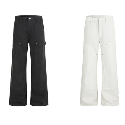 Micro-La Jeans Dipped Loose Rivet All-Match Casual Pants