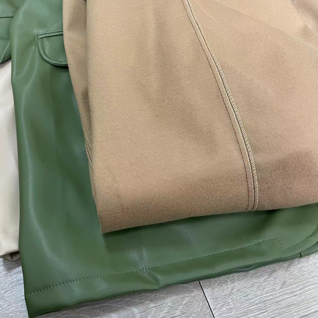 Amerikaanse PU-leren blazerjasje